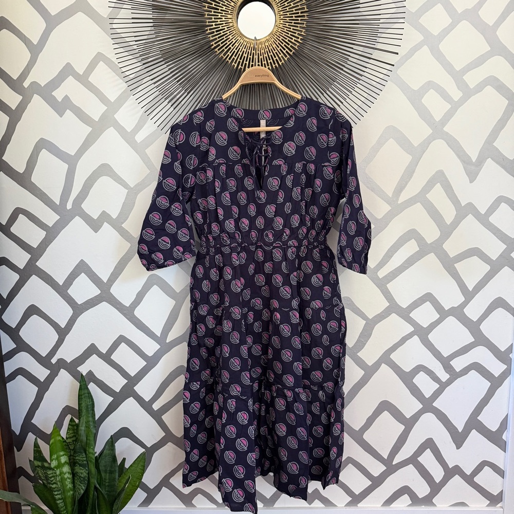 Mata Traders Ariana Dress Navy - Picture 2 of 6